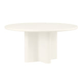 Bonbon Round Dining Table: Large + Lacquered White