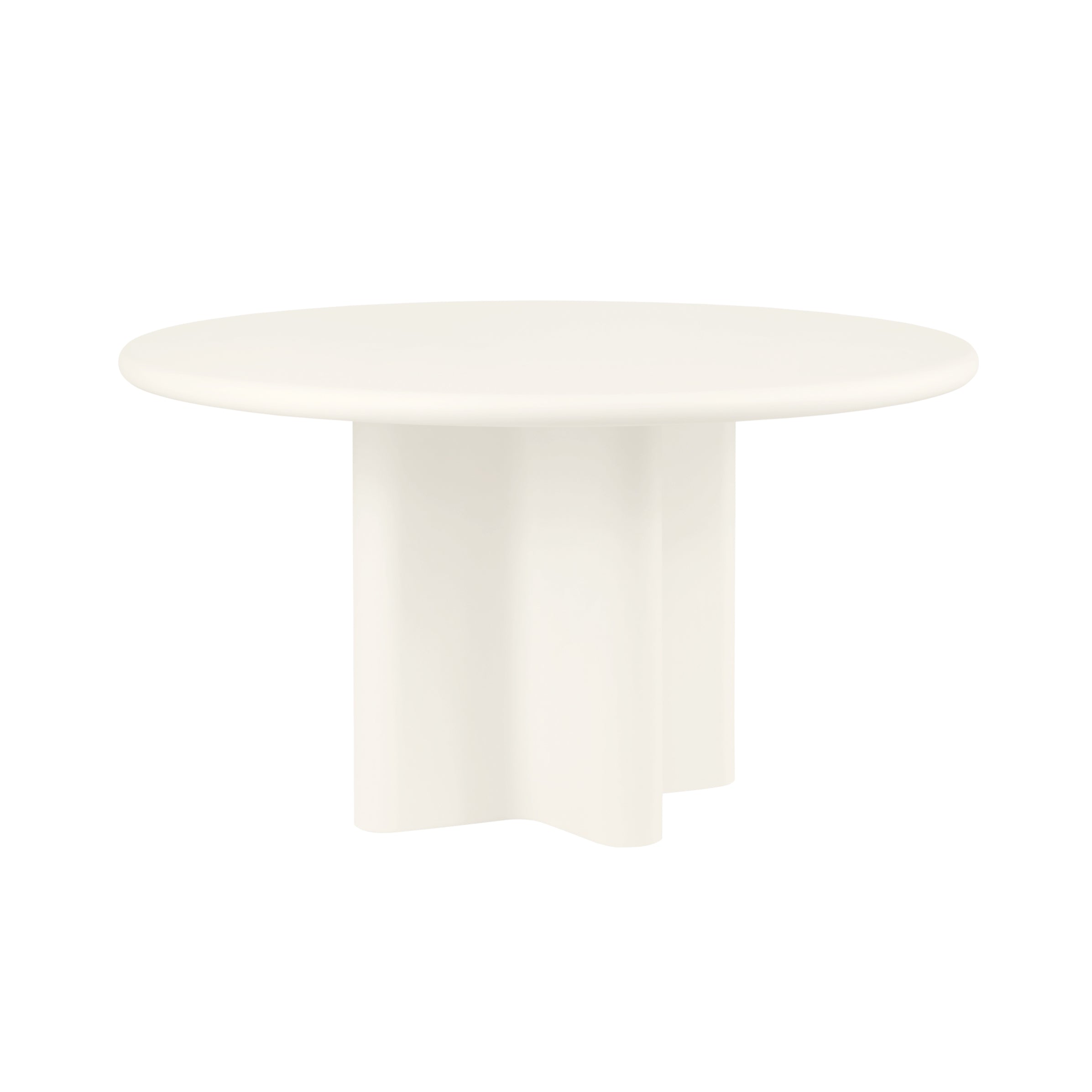 Bonbon Round Dining Table: Small + Lacquered White