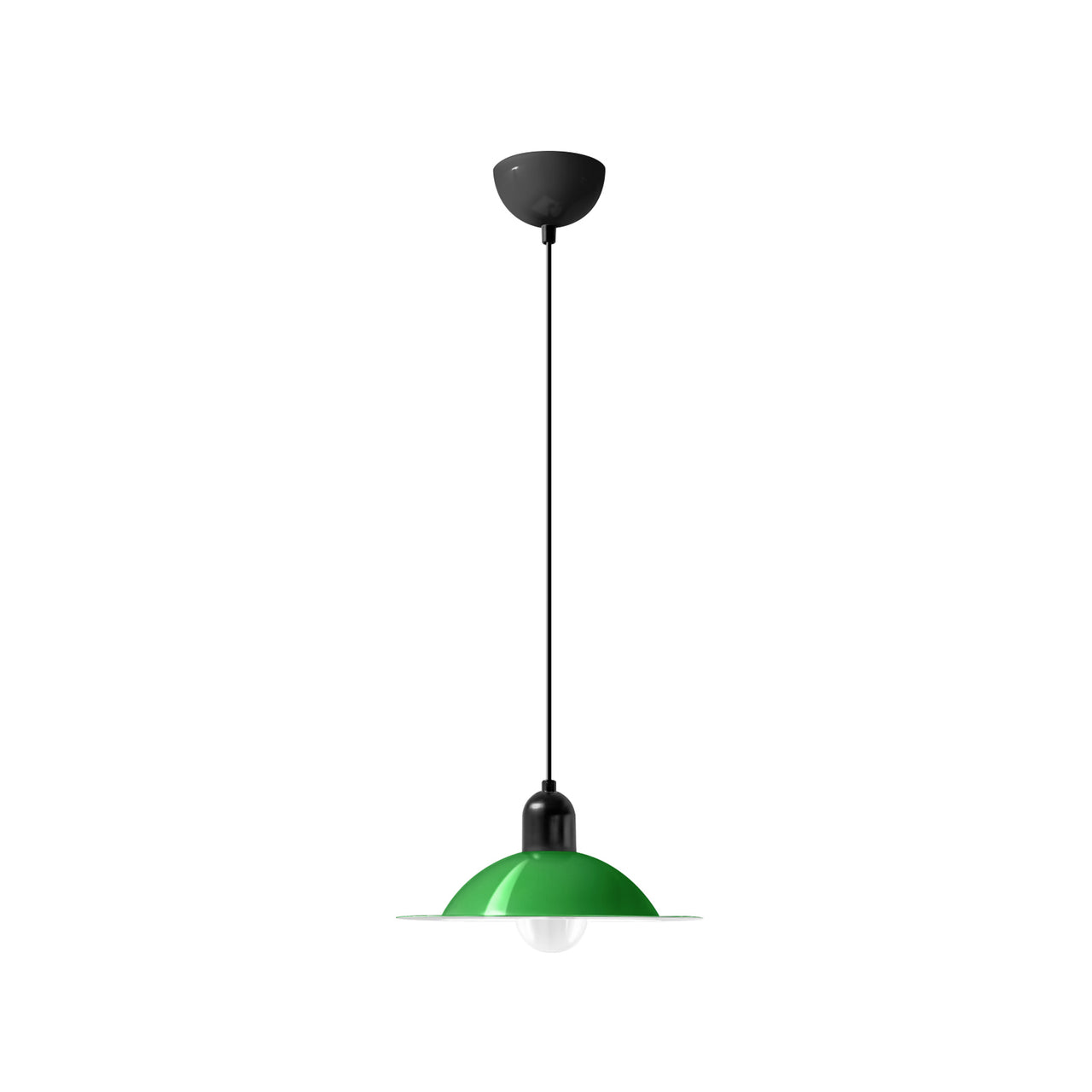 Lampiatta Pendant: Green + Black + Small - 11.1