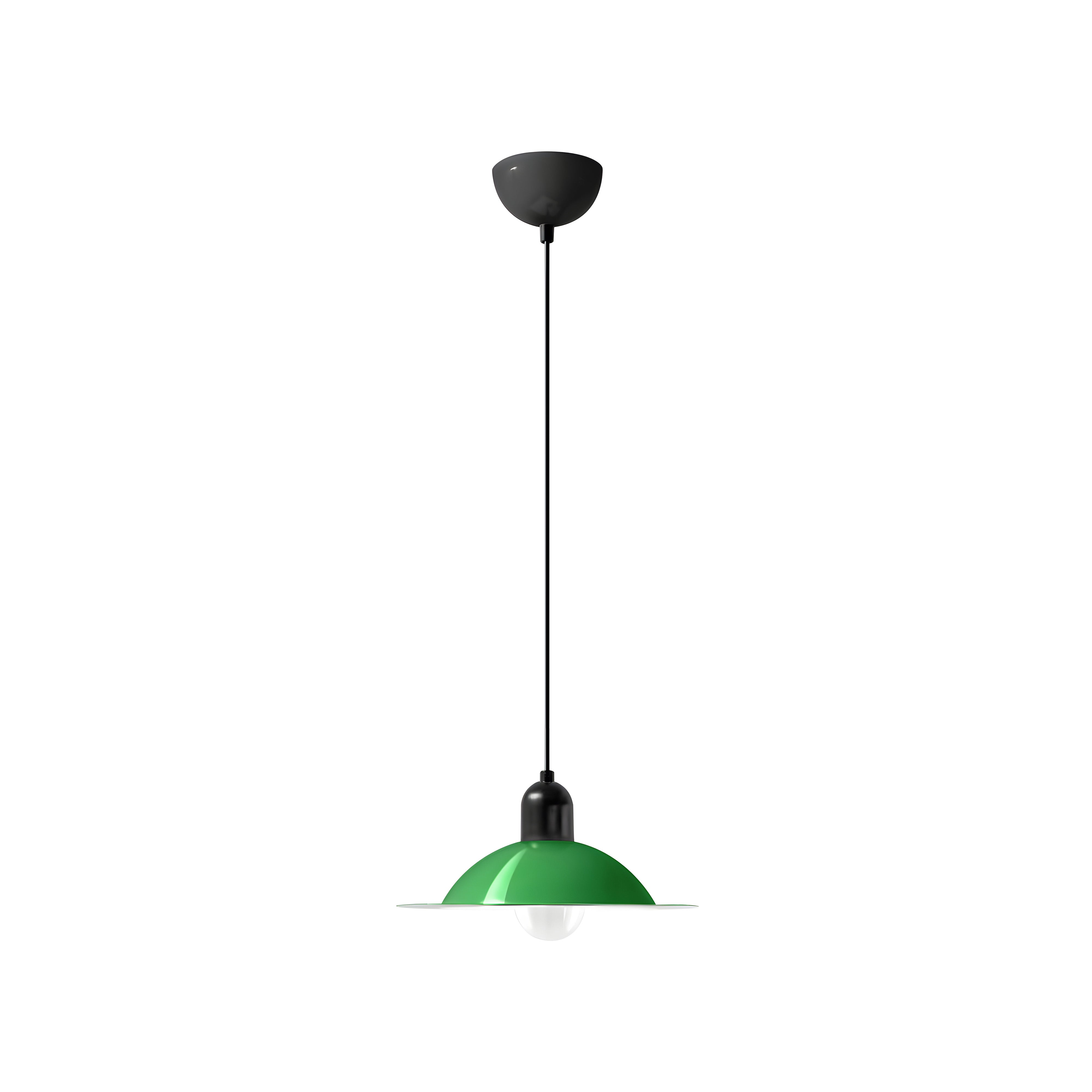 Lampiatta Pendant: Green + Black + Small - 11.1