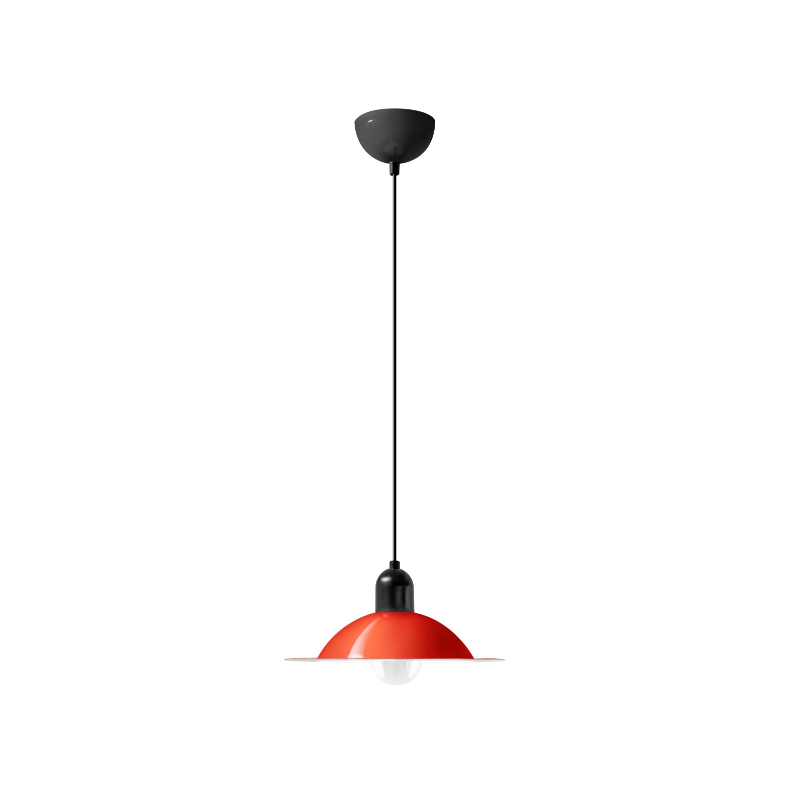 Lampiatta Pendant: Red + Black + Small - 11.1