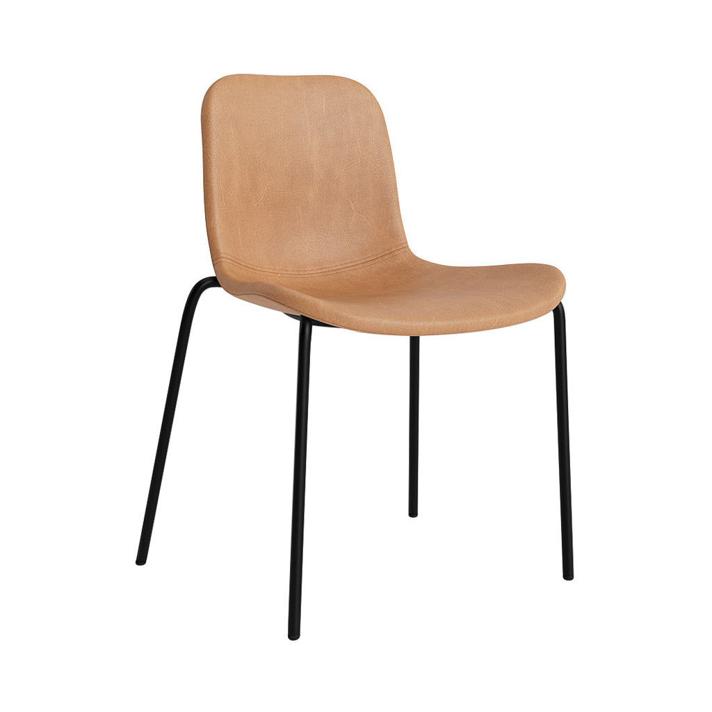 Langue Chair: Upholstered + Black 