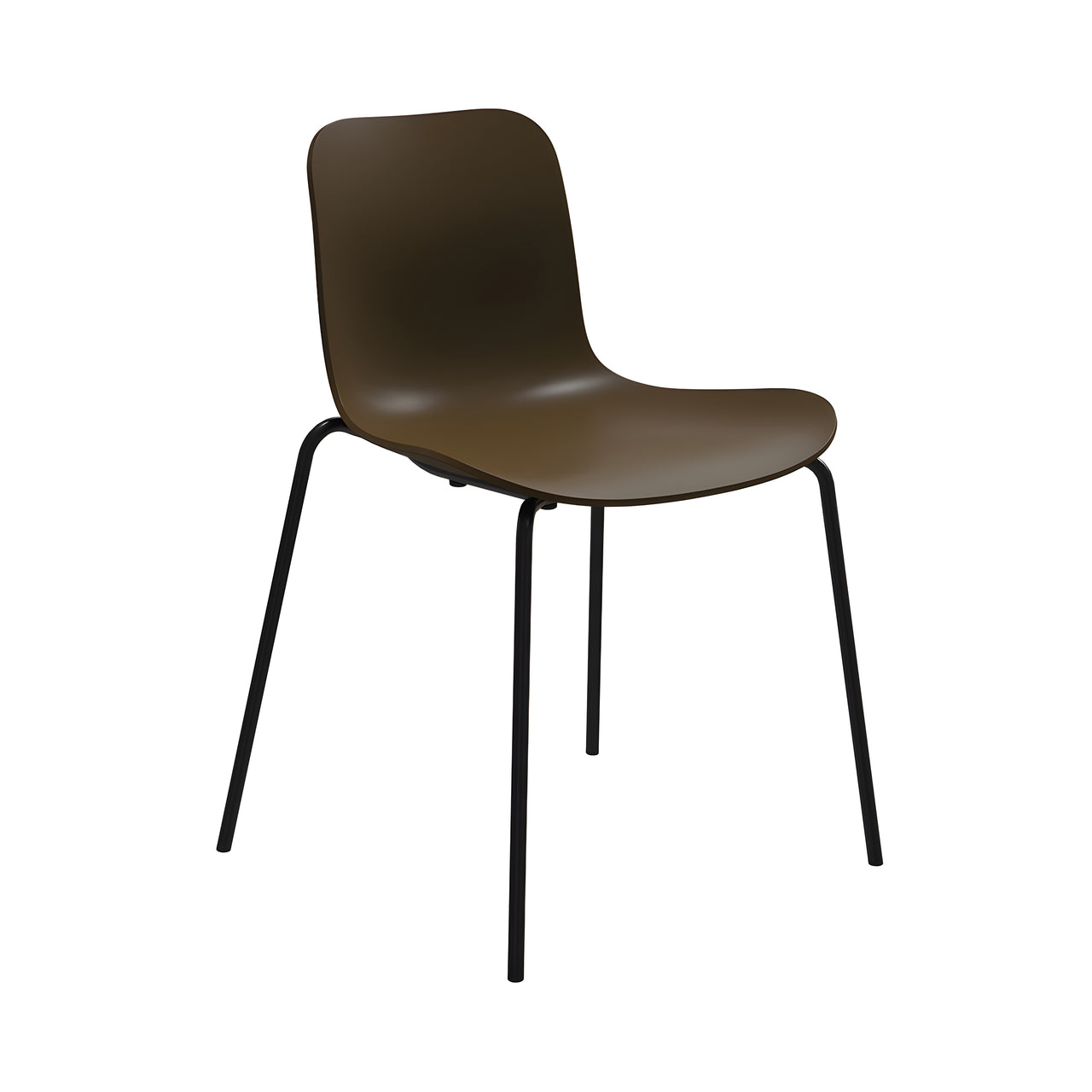 Langue Stacking Chair: Black + Espresso