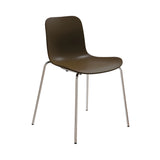 Langue Stacking Chair: Chrome + Espresso