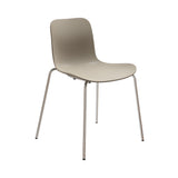 Langue Stacking Chair: Chrome + Warm Grey