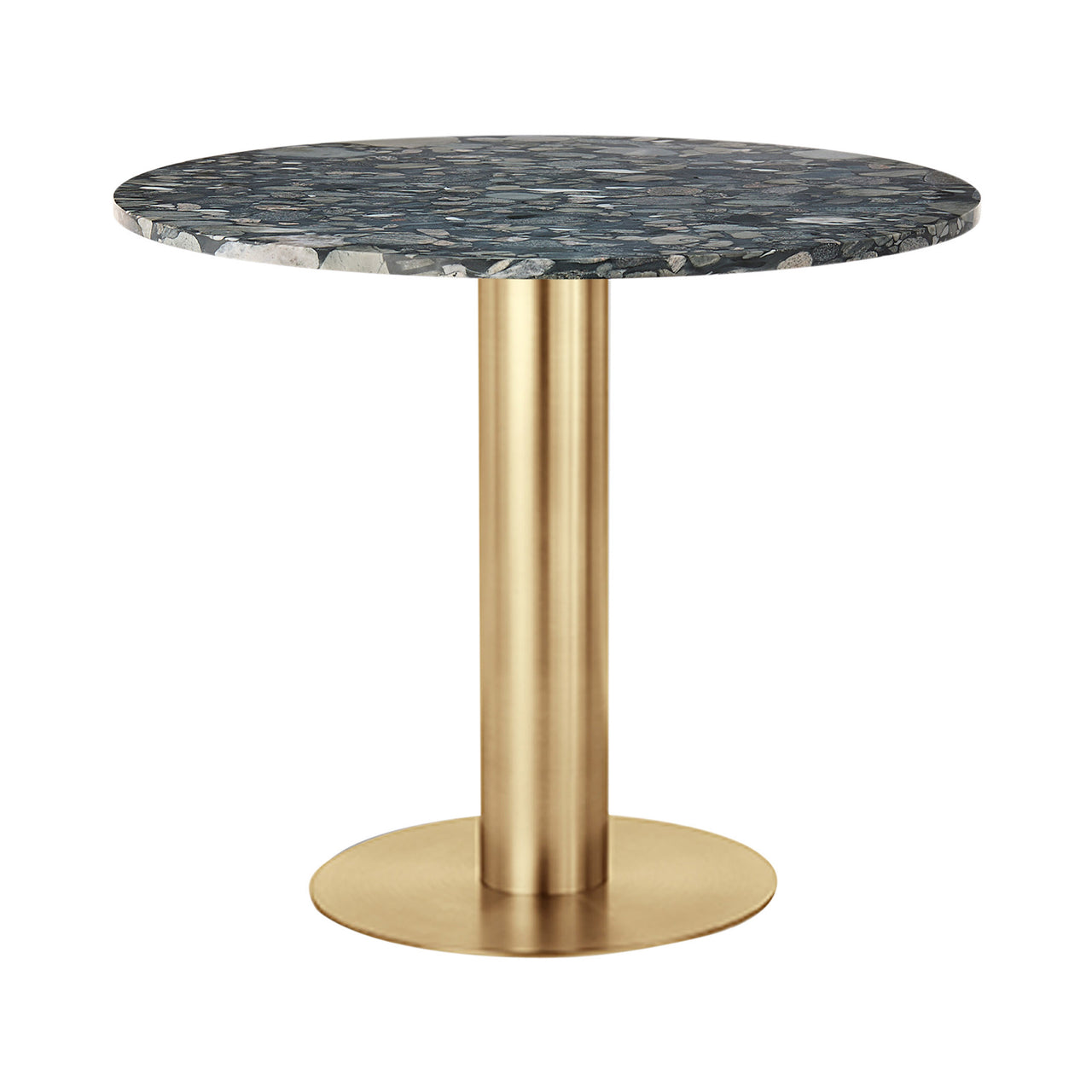 Tube Dining Table: Pebble Marble + Large - 35.4