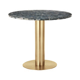 Tube Dining Table: Pebble Marble + Large - 35.4