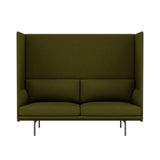 Outline Highback 2-Seater Sofa: Large + Low + Black