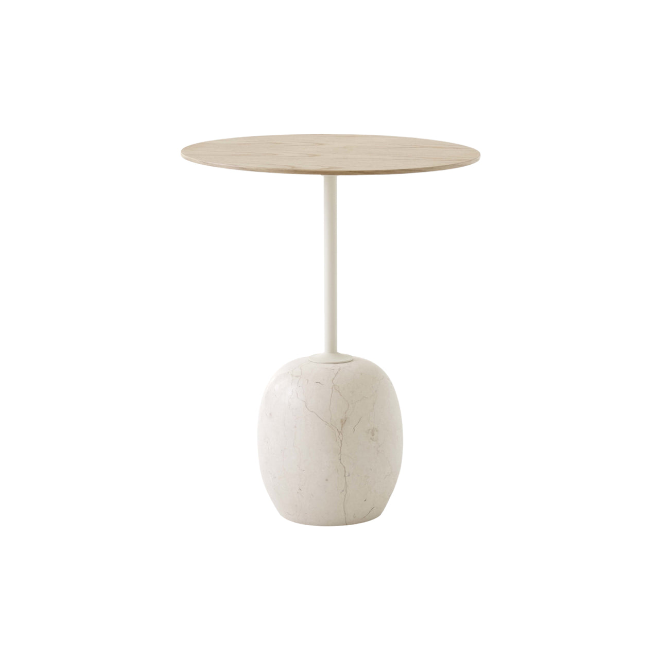 Lato Table: LN8 + Lacquered Oak + Crema Diva Marble
