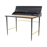 Laval Writing Desk: Black Oak