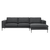 Neo Sectional Sofa: Left + Black Nickel 