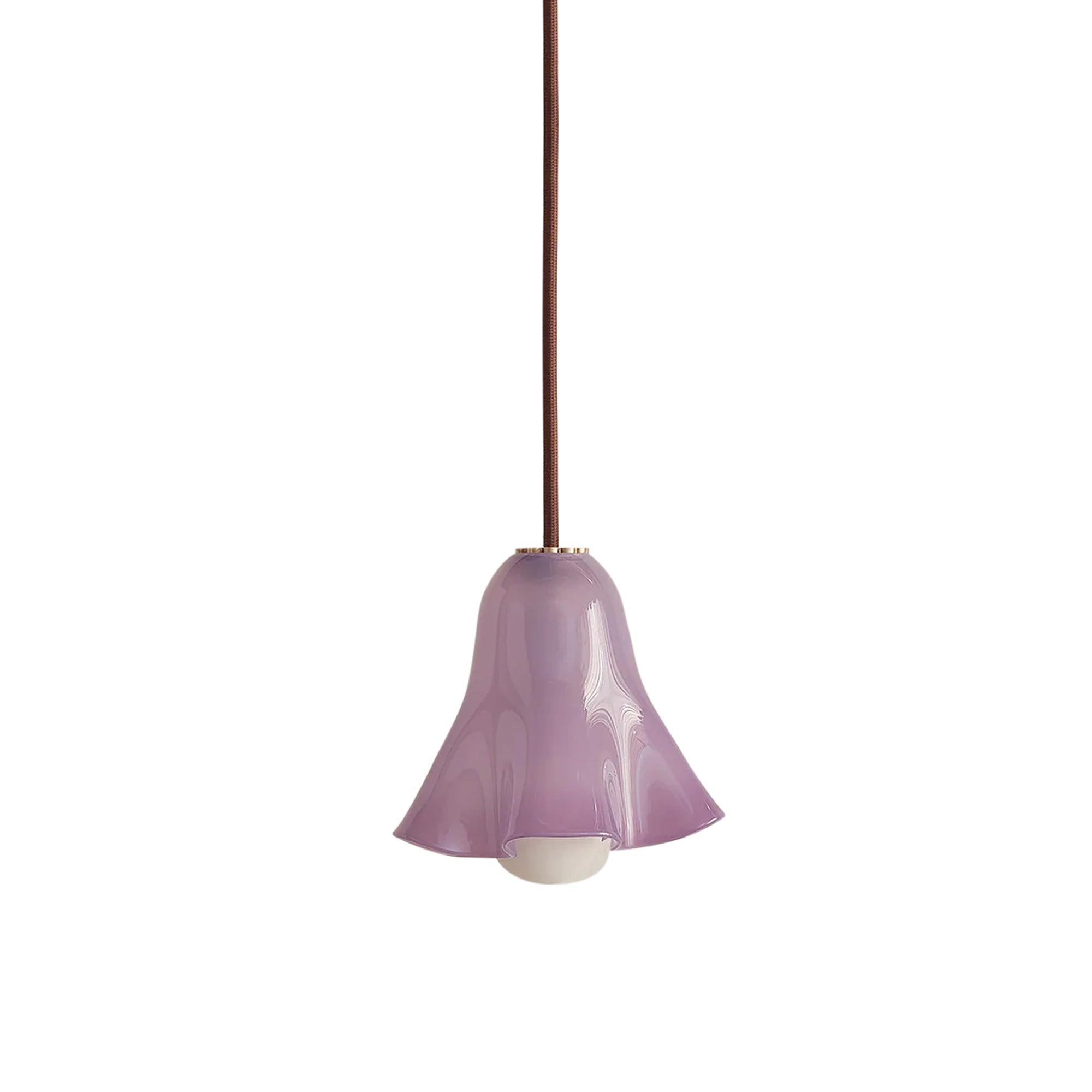 Fazzo Petite Pendant: Lilac + Brass