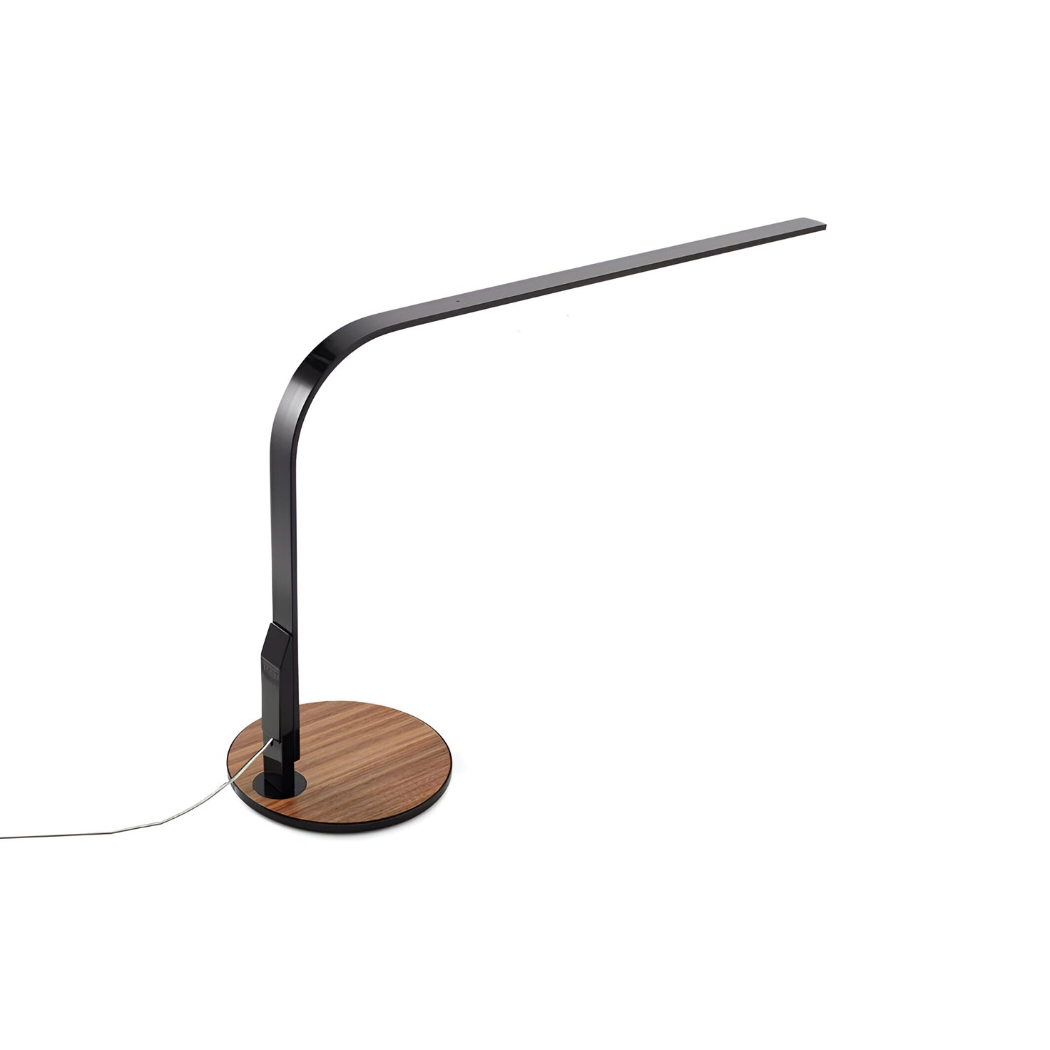 Lim360 Table Lamp: Black + Walnut