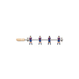 Wall Champions Coat Rack: Line of 4 - Blue + Red