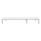 Linear System Modular Table: White Laminate + White ABS + Oak + Configuration 1