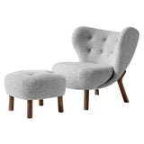 Little Petra Lounge Chair VB1 + Pouf ATD1 + Oiled Walnut