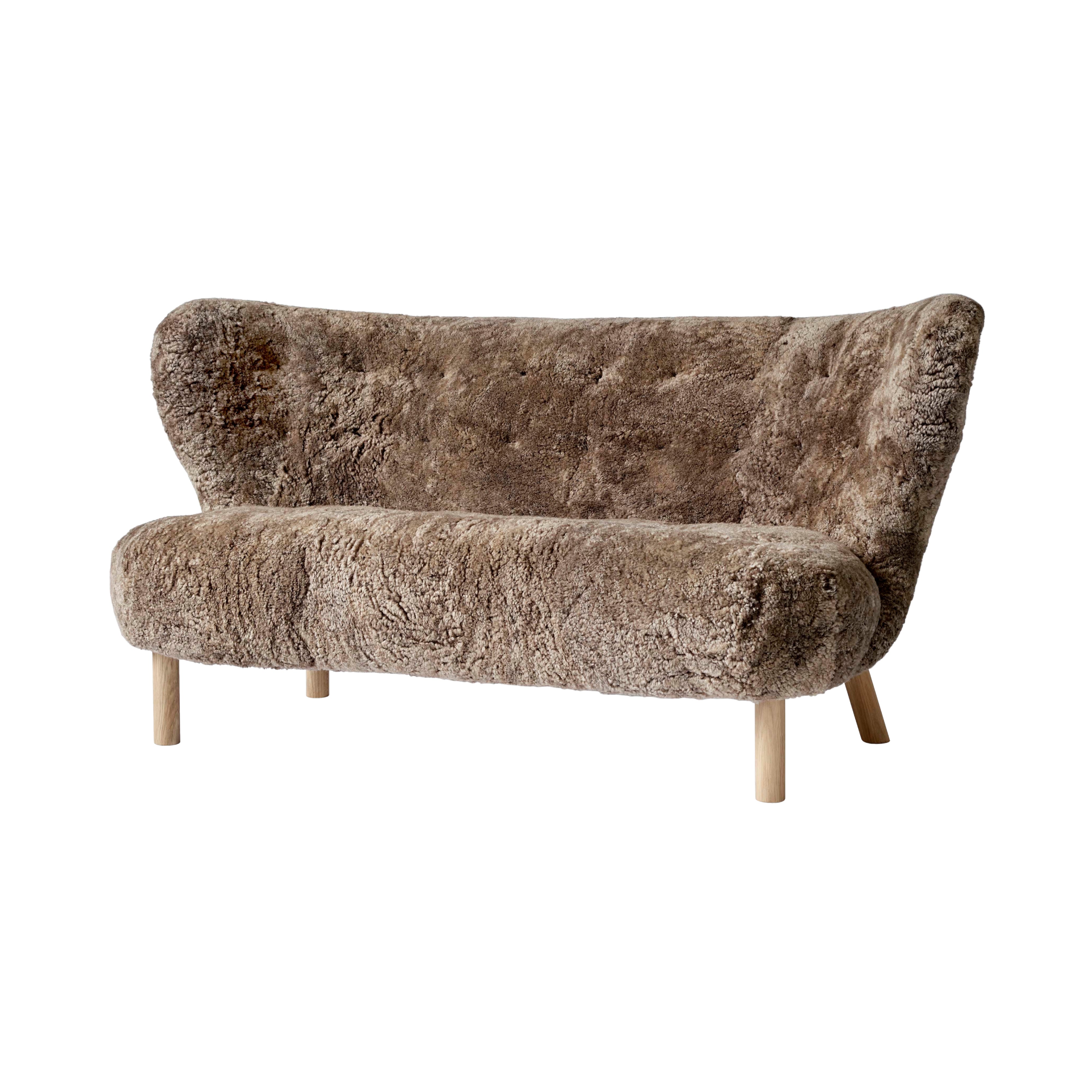 Little Petra Sofa: VB2 + Oiled Oak + Sheepskin Sahara