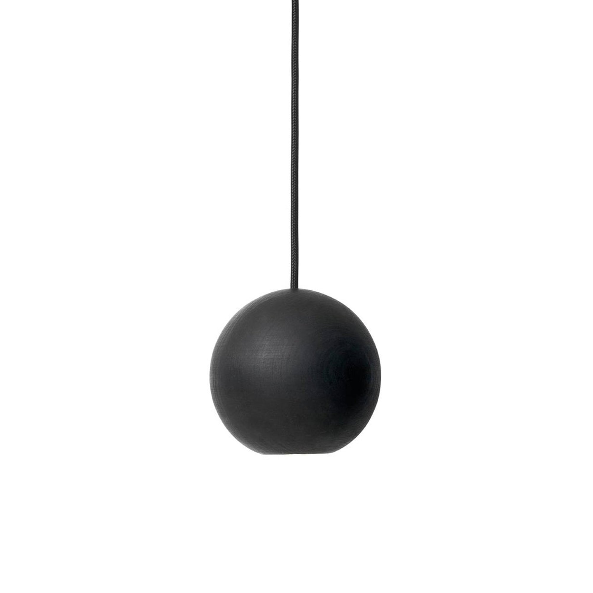 Liuku Base Pendant Light: Ball + Black Stained Lacquered
