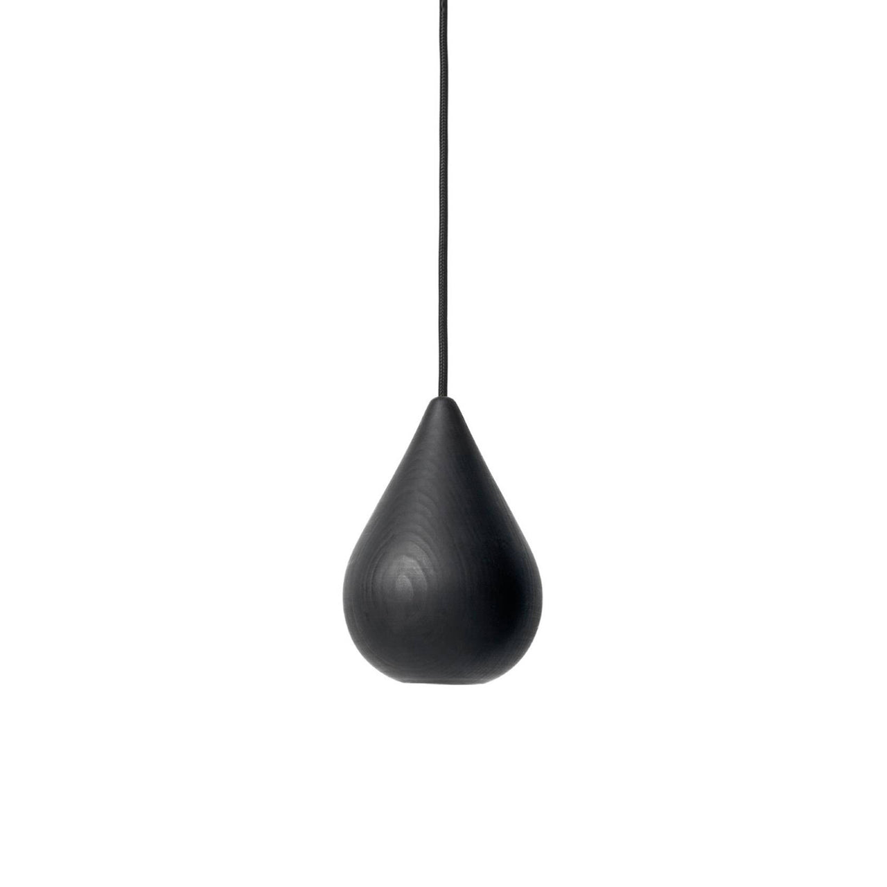 Liuku Base Pendant Light: Drop + Black Stained Lacquered