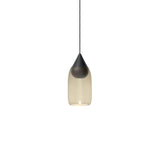 Liuku Pendant Drop Light: Smoked + Black Stained Lacquered