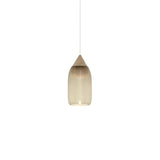 Liuku Pendant Drop Light: Smoked + Natural Matt Lacquered