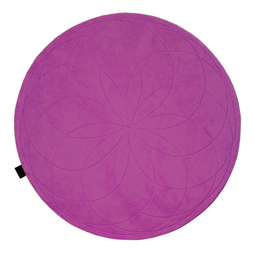 Lotus Round Rug: Large + Dark Fuchsia