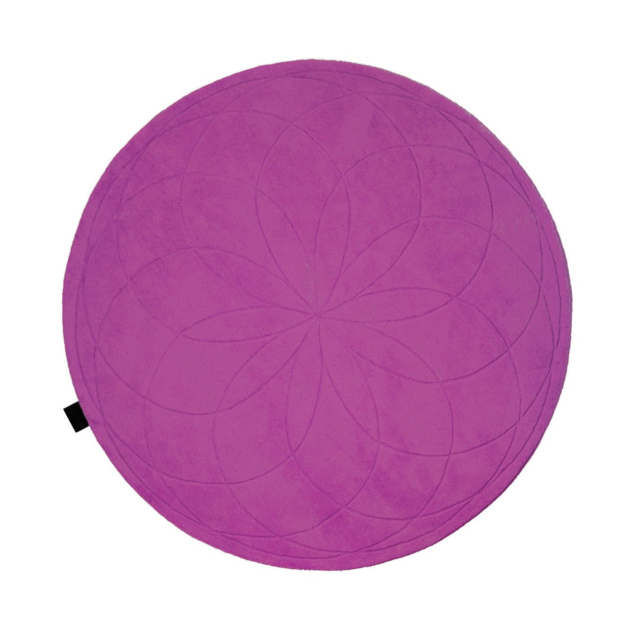 Lotus Round Rug: Small + Dark Fuchsia