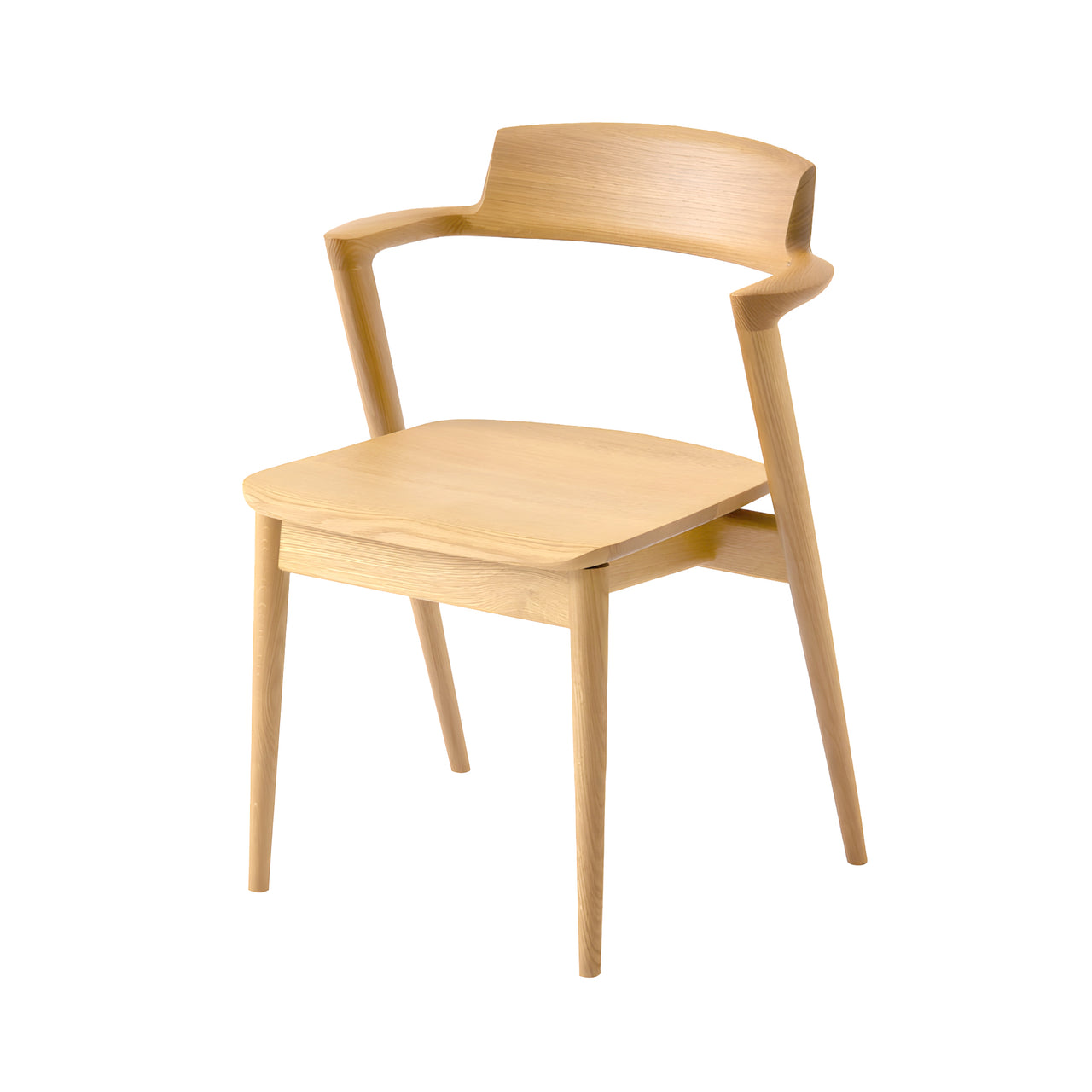 Seoto Semi Armchair: Low + Beech