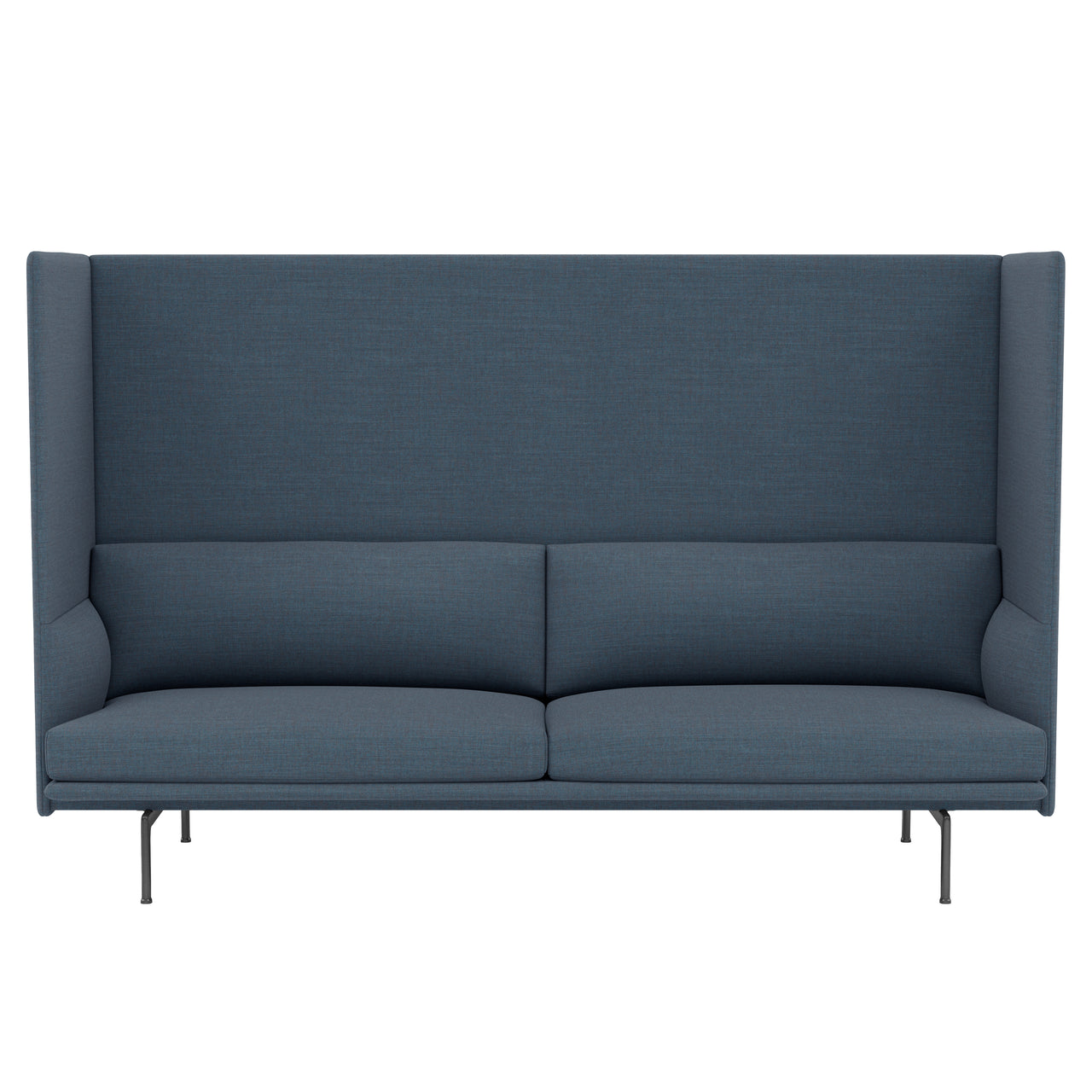 Outline Highback 3-Seater Sofa: Large + Low + Black