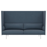 Outline Highback 3-Seater Sofa: Large + Low + Polished Aluminum