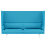 Outline Highback 3-Seater Sofa: Large + Low + Polished Aluminum