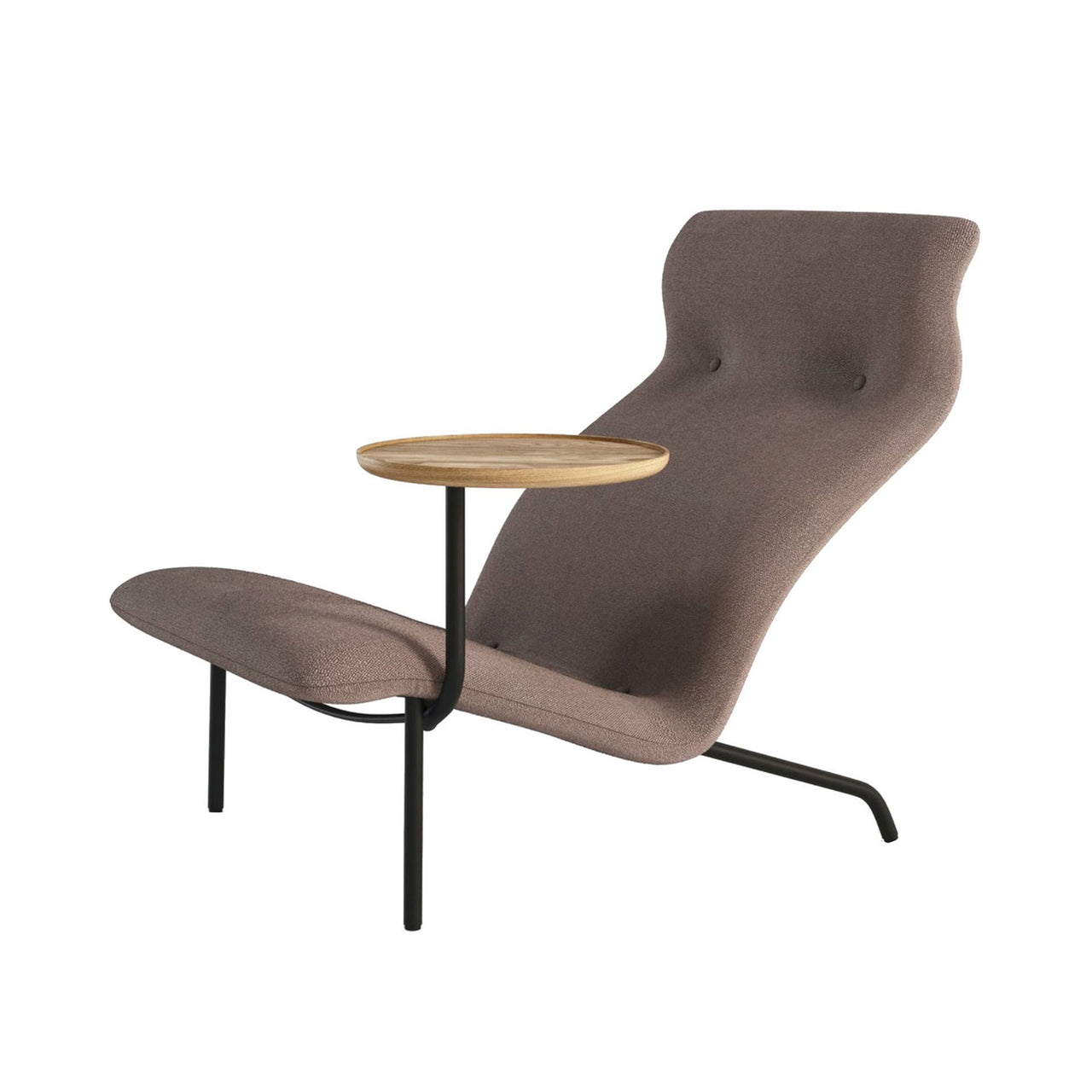  Lucio Lounge Chair: With Solid Oak Side Table