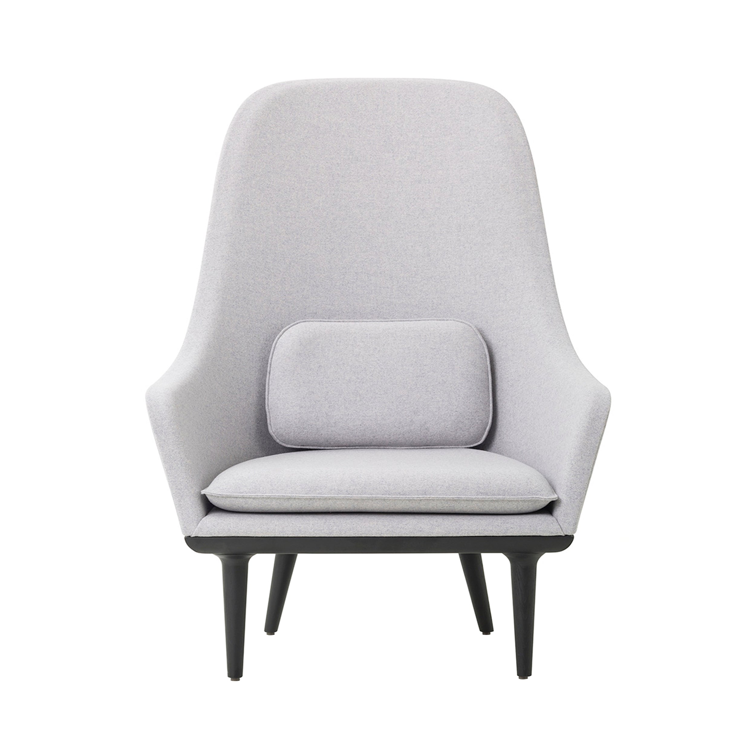 Lunar Highback Lounge Chair: Black Oak