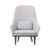 Lunar Highback Lounge Chair: Black Oak