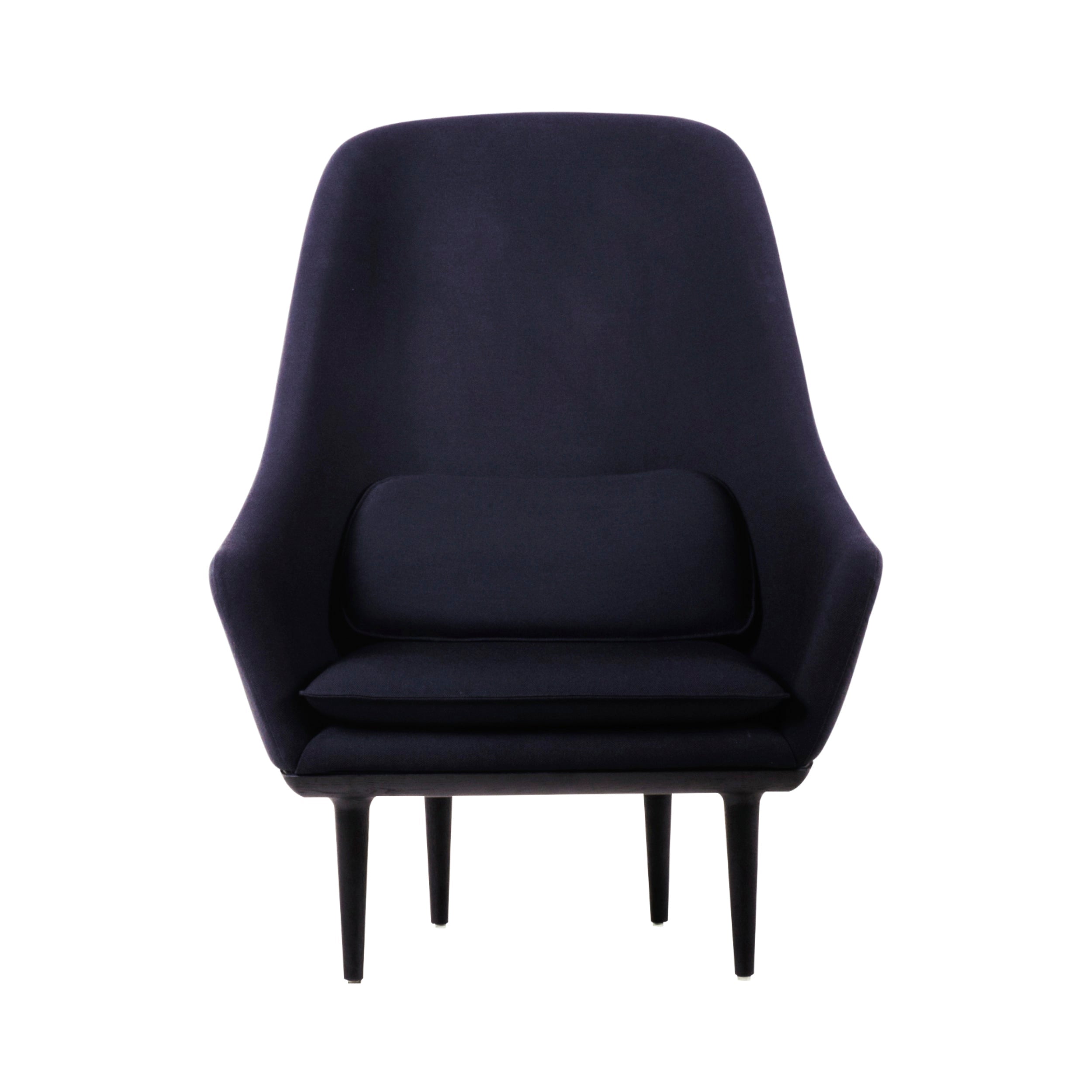 Lunar Highback Lounge Chair: Black Oak