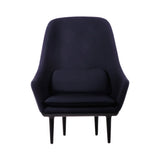Lunar Highback Lounge Chair: Black Oak