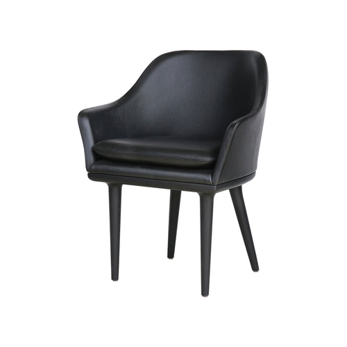 Lunar Dining Chair: Small + Black Oak