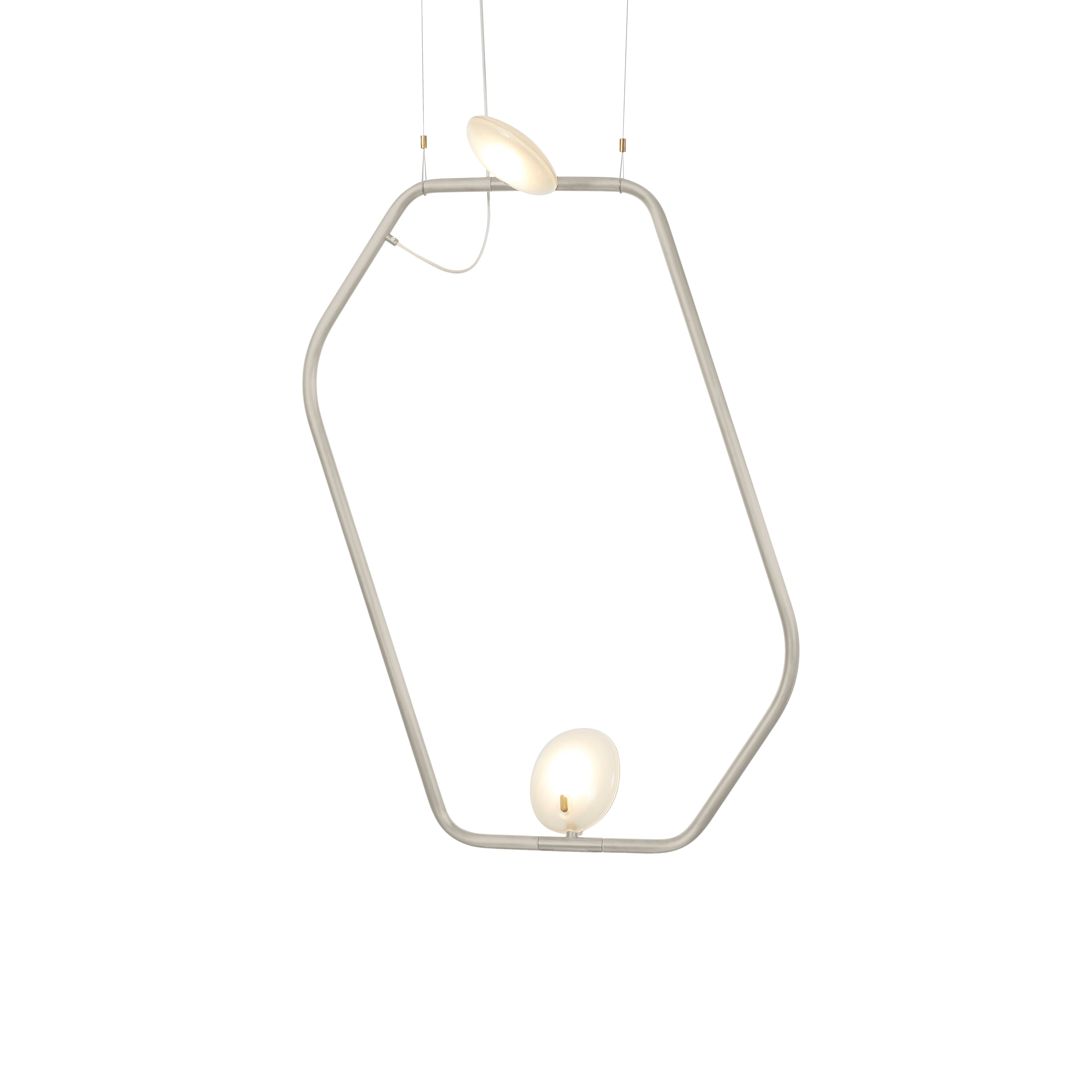 Palindrome Single Pendant: 2 Heads + Luster