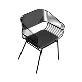 Trame Chair: Black + Grey Cushion