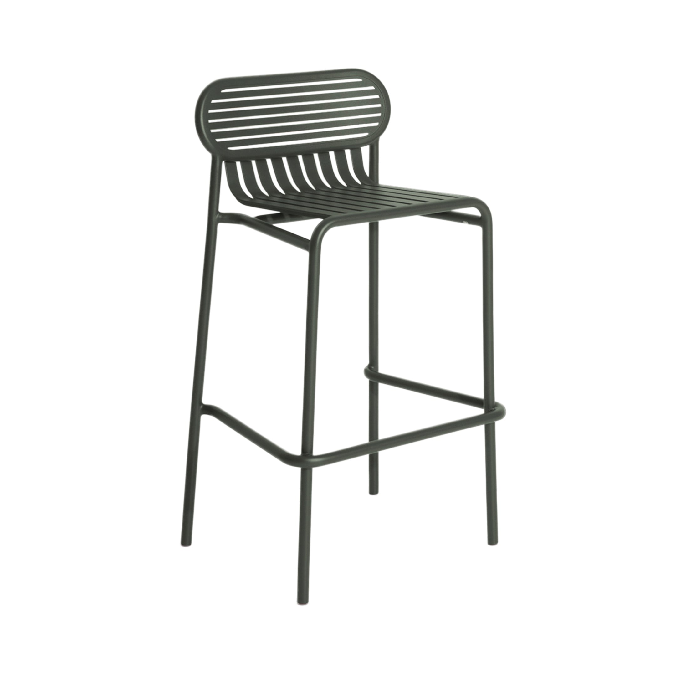 Week-End Stacking Bar Stool: Glass Green
