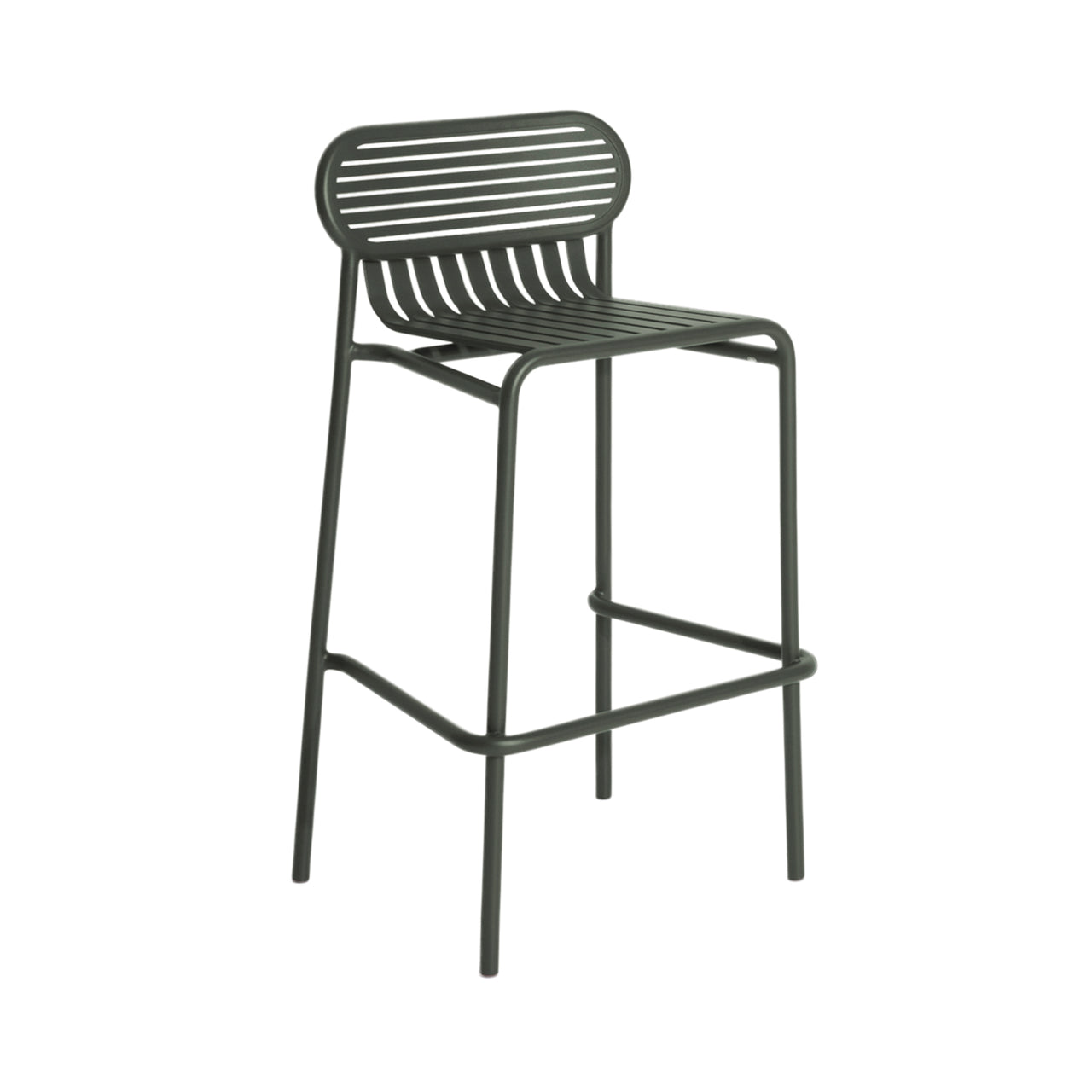 Week-End Stacking Bar Stool: Glass Green