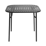 Week-End Square Dining Table with Slats: Black