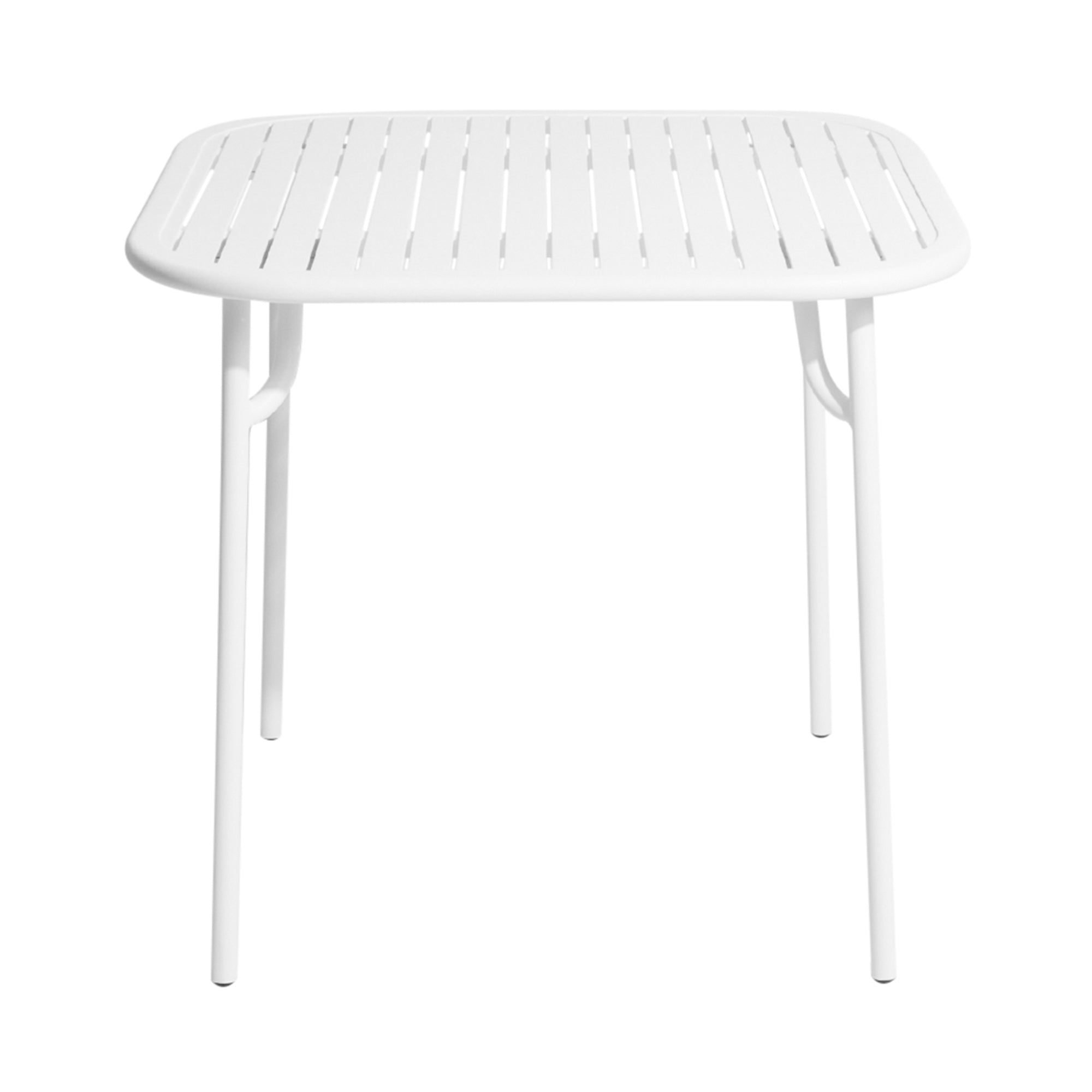 Week-End Square Dining Table with Slats: White