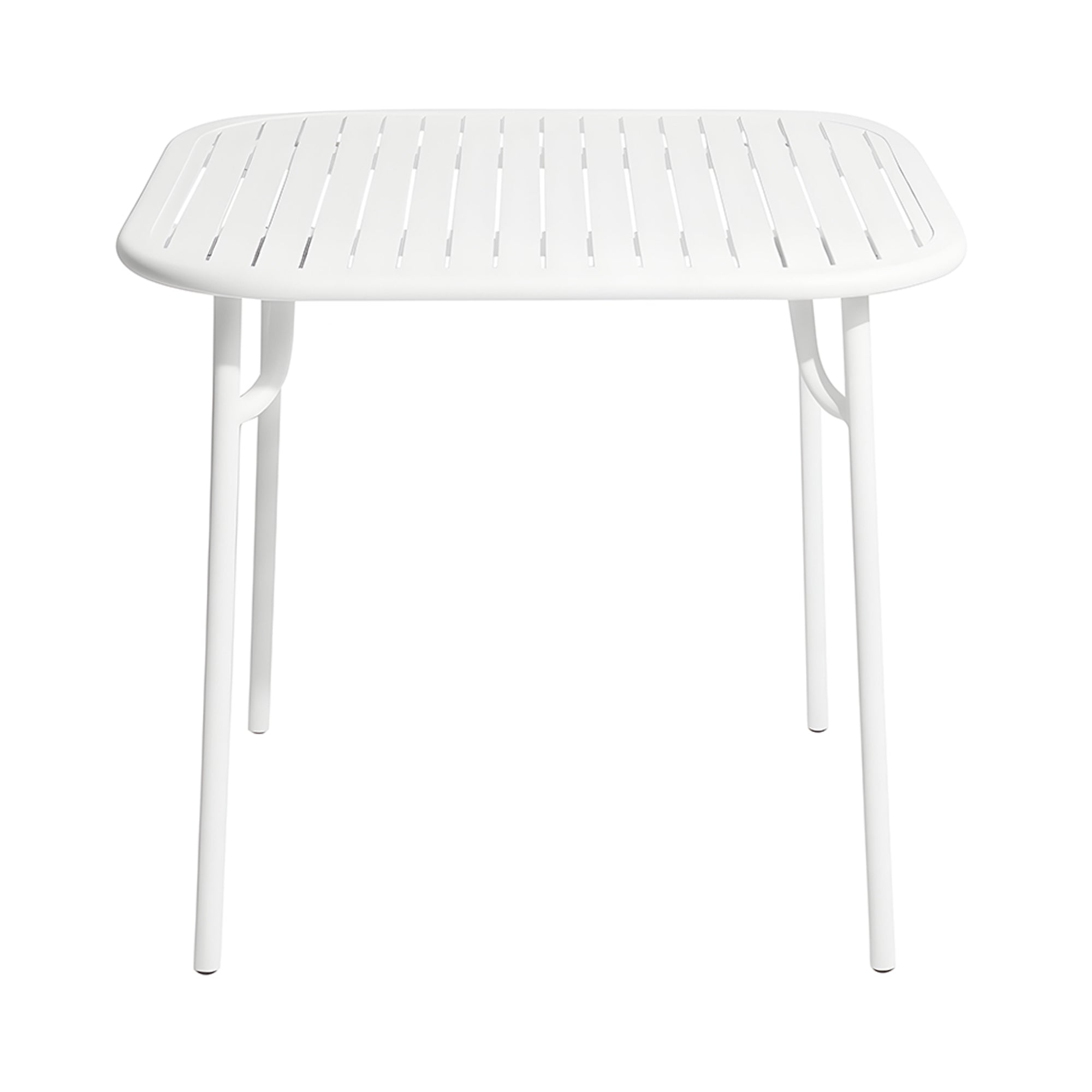 Week-End Square Dining Table with Slats: White