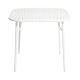 Week-End Square Dining Table with Slats: White