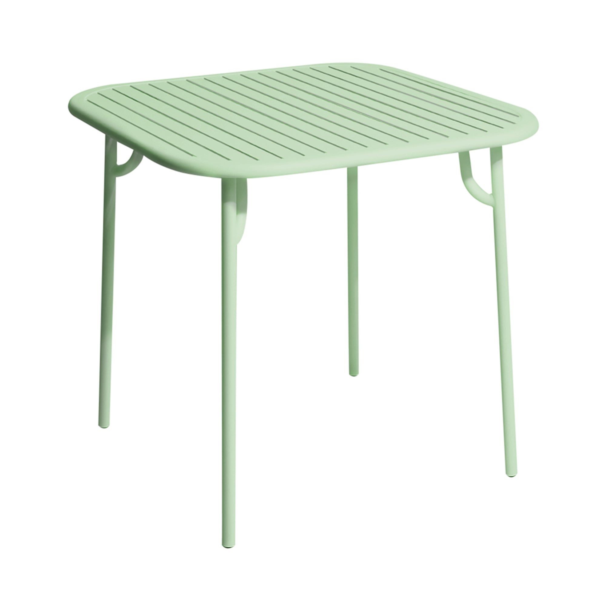 Week-End Square Dining Table with Slats: Pastel Green