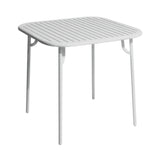 Week-End Square Dining Table with Slats: Pearl Grey