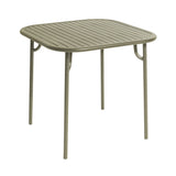 Week-End Square Dining Table with Slats: Jade Green