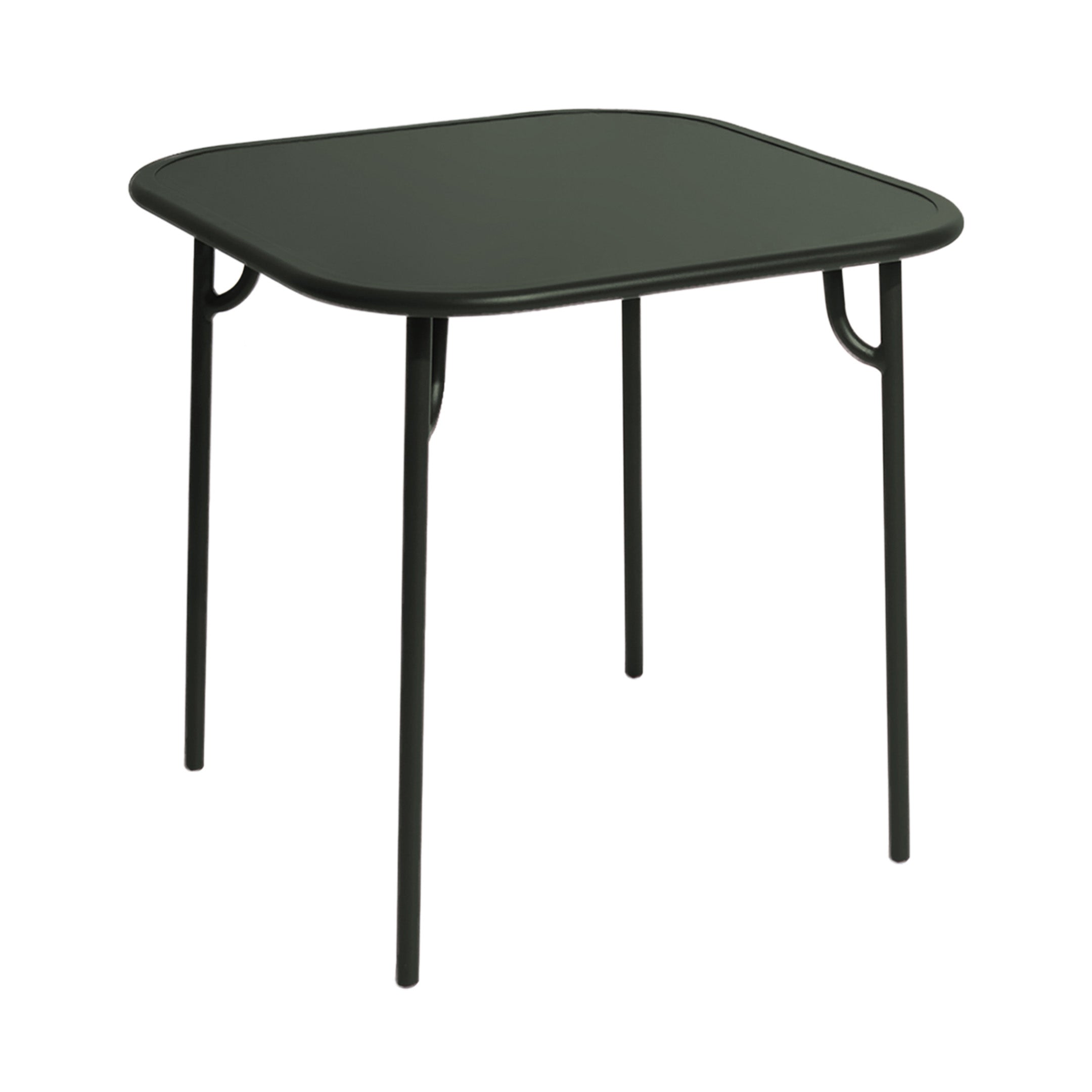Week-End Square Dining Table: Glass Green