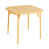 Week-End Square Dining Table with Slats: Saffron